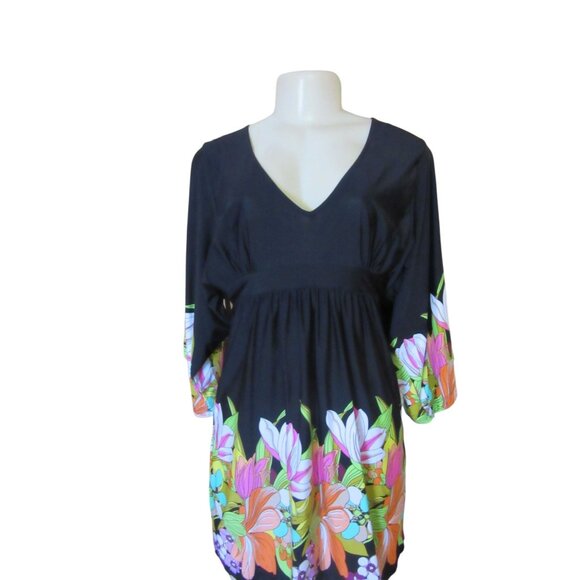 Trina Turk Bouquet Floral Tunic Coverup Dress Size S - Picture 3 of 9